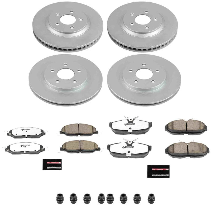 Power Stop 05-10 Ford Mustang Front and Rear Z26 Coated Brake Kit Brake Kits - Performance D&S PowerStop