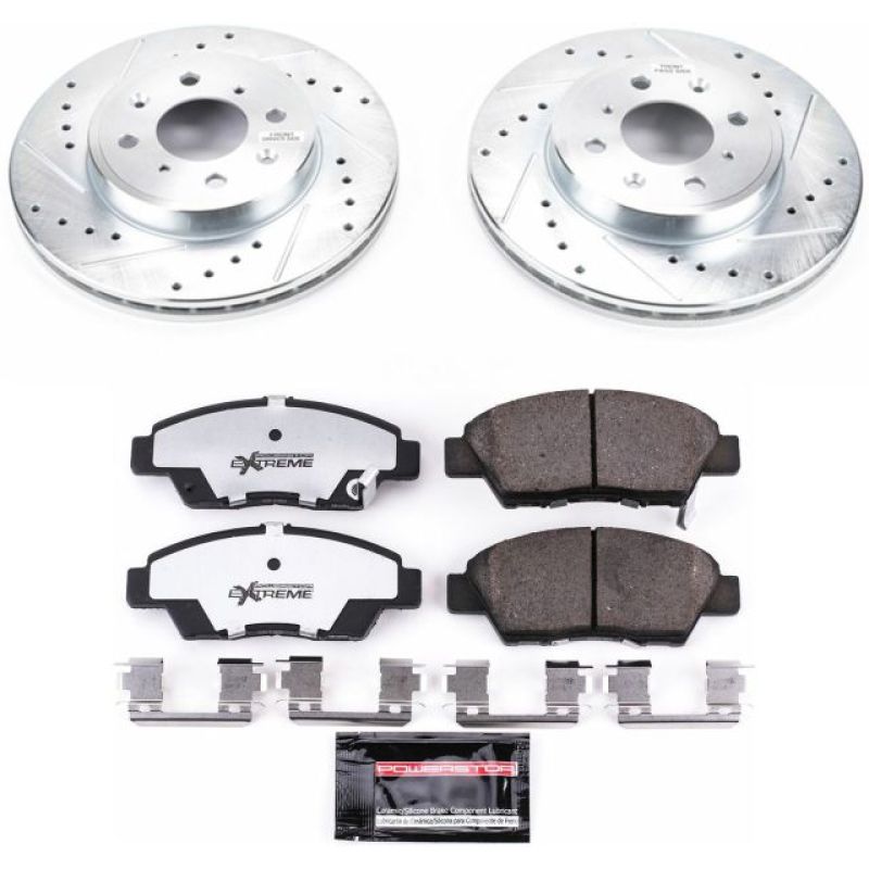 Power Stop 15-19 Honda Fit Front Z26 Street Warrior Brake Kit Brake Kits - Performance D&S PowerStop