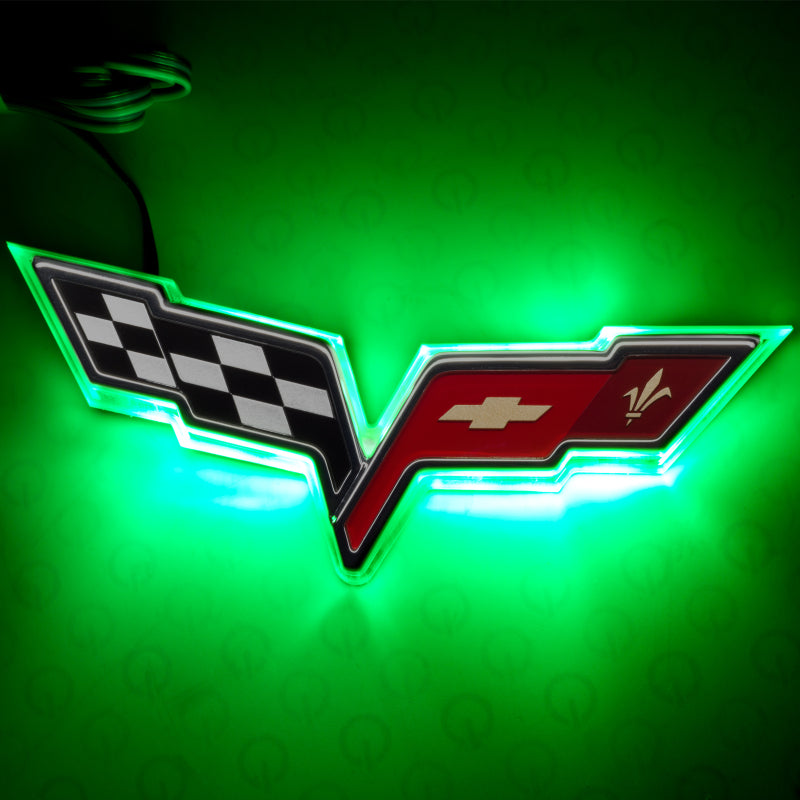 Oracle Chevrolet Corvette C6 Illuminated Emblem - Green Light Accessories and Wiring ORACLE Lighting