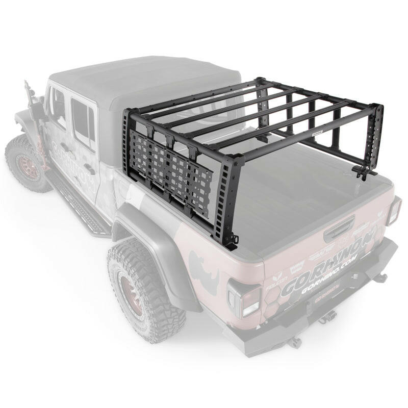 Go Rhino 19-21 Jeep Gladiator XRS Overland Xtreme Rack - Black Truck Bed Rack Go Rhino