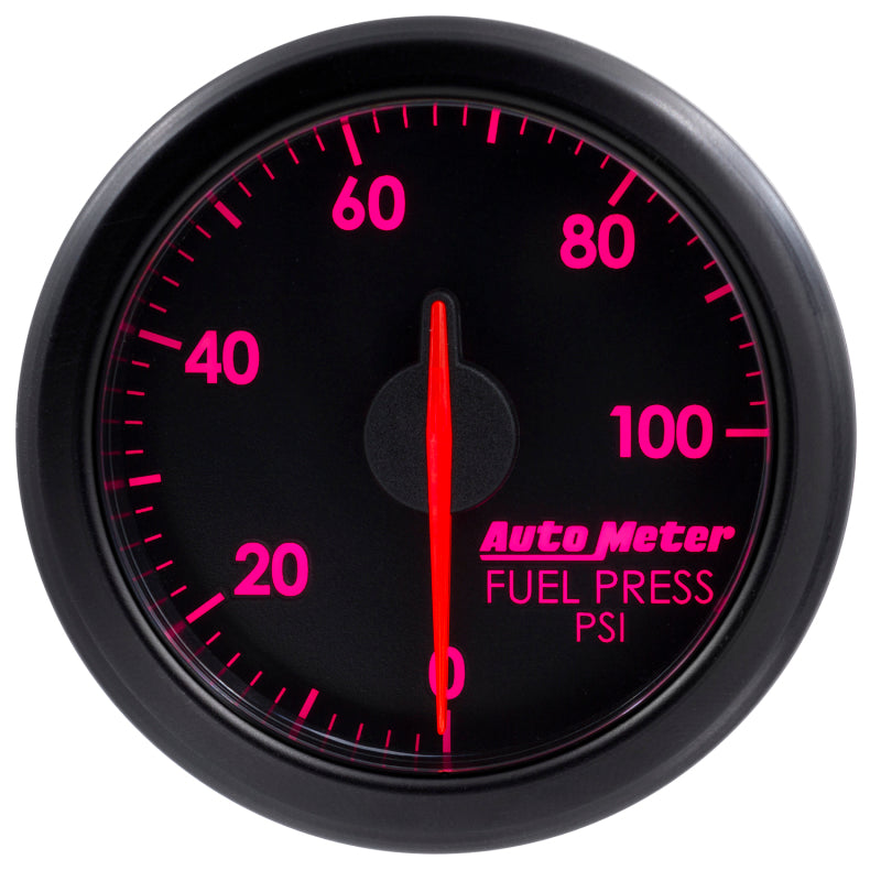 Autometer Airdrive 2-1/6in Fuel Pressure Gauge 0-100 PSI - Black Gauges AutoMeter