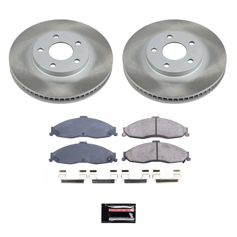 Power Stop 98-02 Pontiac Firebird Front Semi-Coated Rotor Kit Brake Kits - Performance Blank PowerStop
