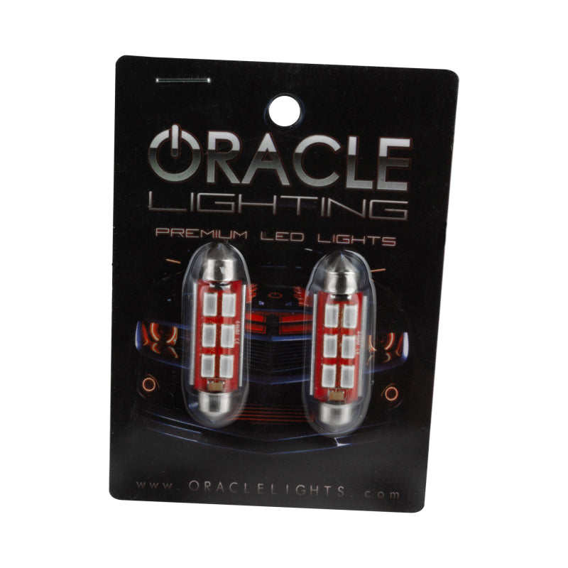Oracle 44MM 6 LED 3-Chip Festoon Bulbs (Pair) - Red Bulbs ORACLE Lighting
