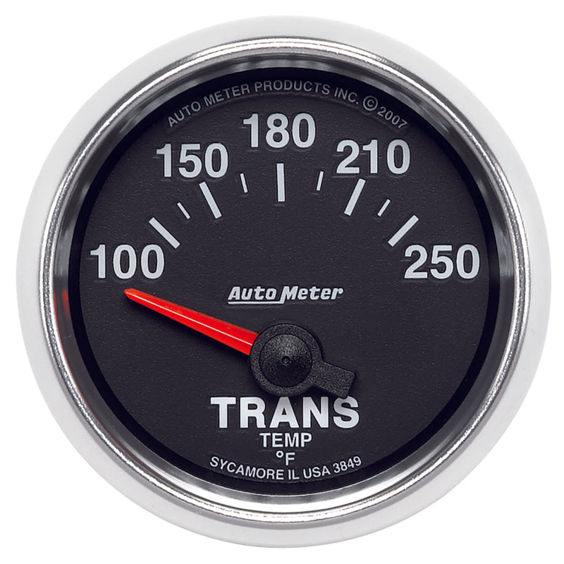 Autometer GS 52mm 100-250 Degree F Short Sweep Electronic Transmission Temperature Gauge Gauges AutoMeter
