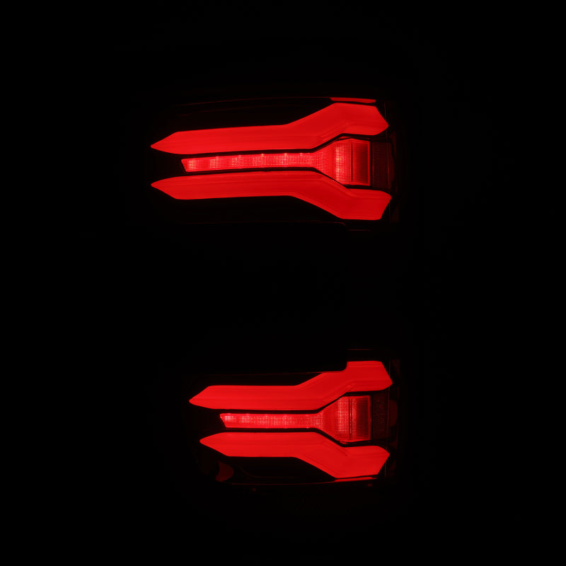 AlphaRex 21-23 Ford F-150 LUXX LED Taillights - Black Red w/ BLIS Tail Lights AlphaRex