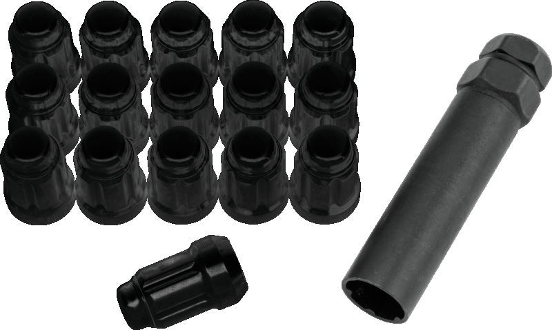 QuadBoss Spline Lug Nuts 12x1.25 - Black Lug Nuts QuadBoss