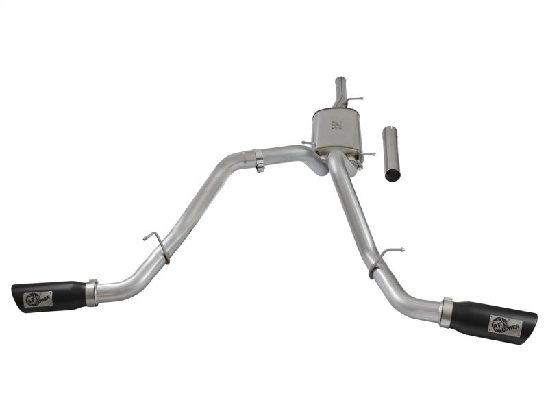 aFe MACH Force-Xp 3in CB SS Dual Exhaust w/Black Tips 09-16 GM Silverado/Sierra 4.3L/4.8L/5.3L Catback aFe
