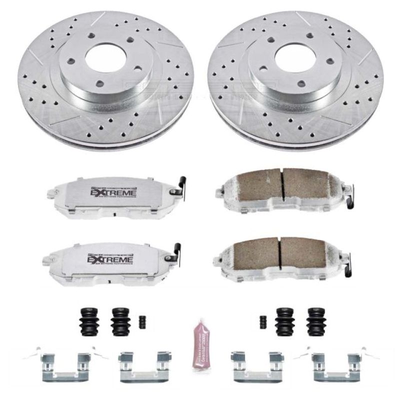 Power Stop 02-04 Infiniti I35 Front Z26 Street Warrior Brake Kit Brake Kits - Performance D&S PowerStop