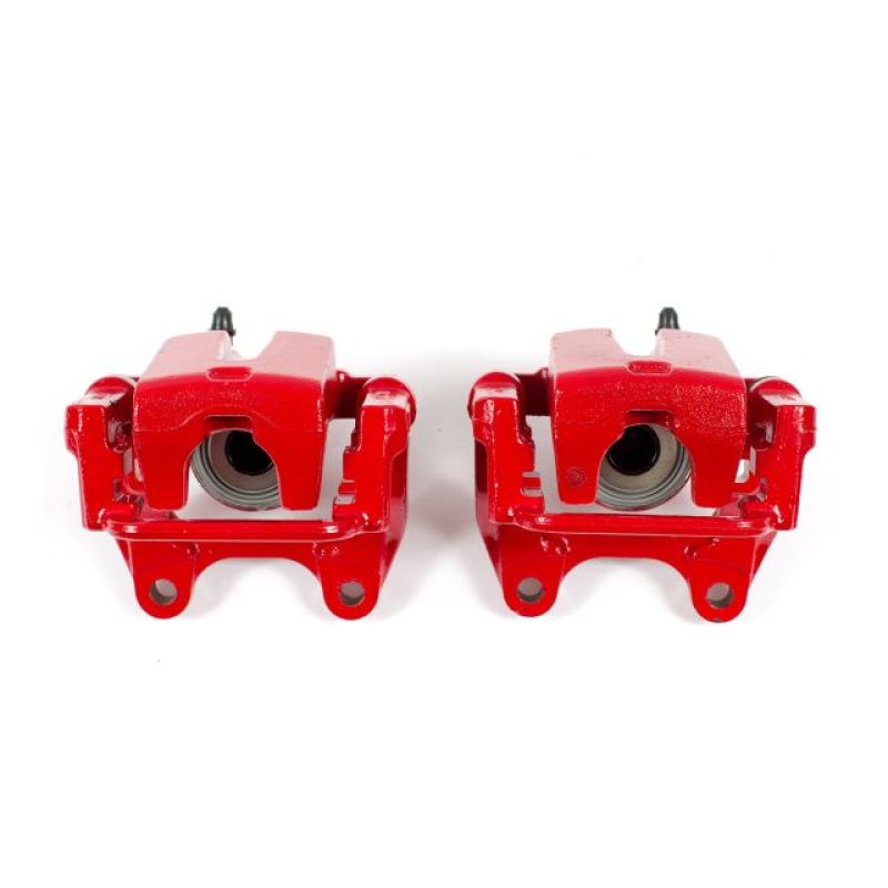 Power Stop 09-10 Dodge Challenger Rear Red Calipers w/Brackets - Pair Brake Calipers - Perf PowerStop
