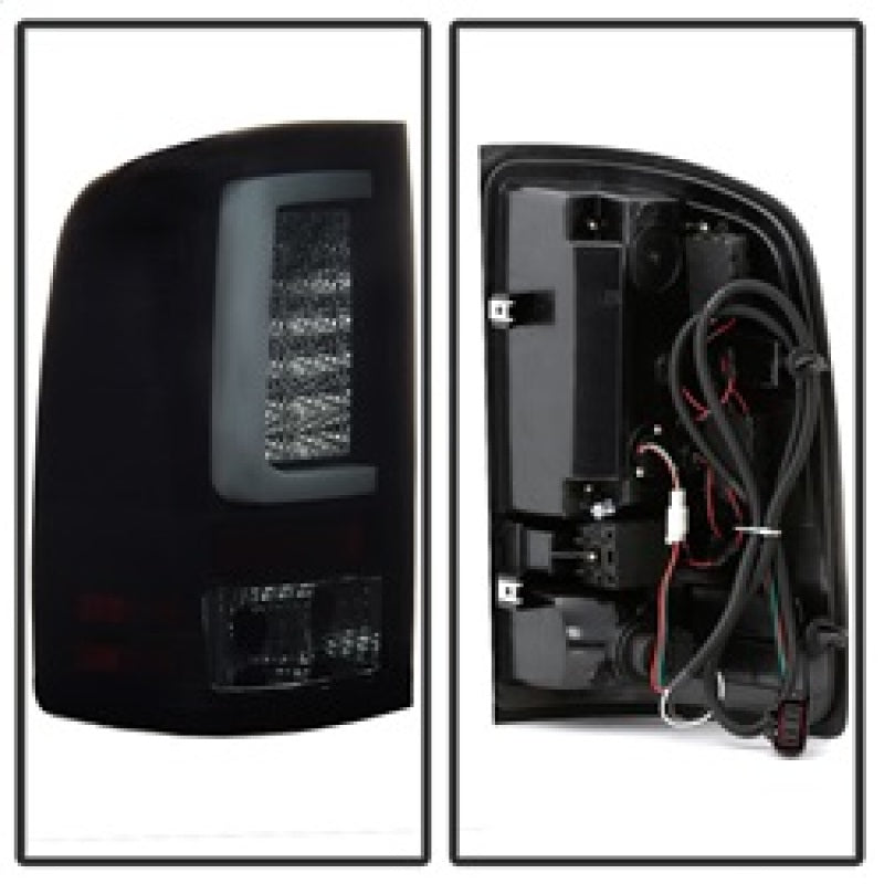 Spyder 07-13 GMC Sierra 1500 V2 Light Bar LED Tail Lights - Blk Smoke (ALT-YD-GS07V2-LBLED-BSM) Tail Lights SPYDER