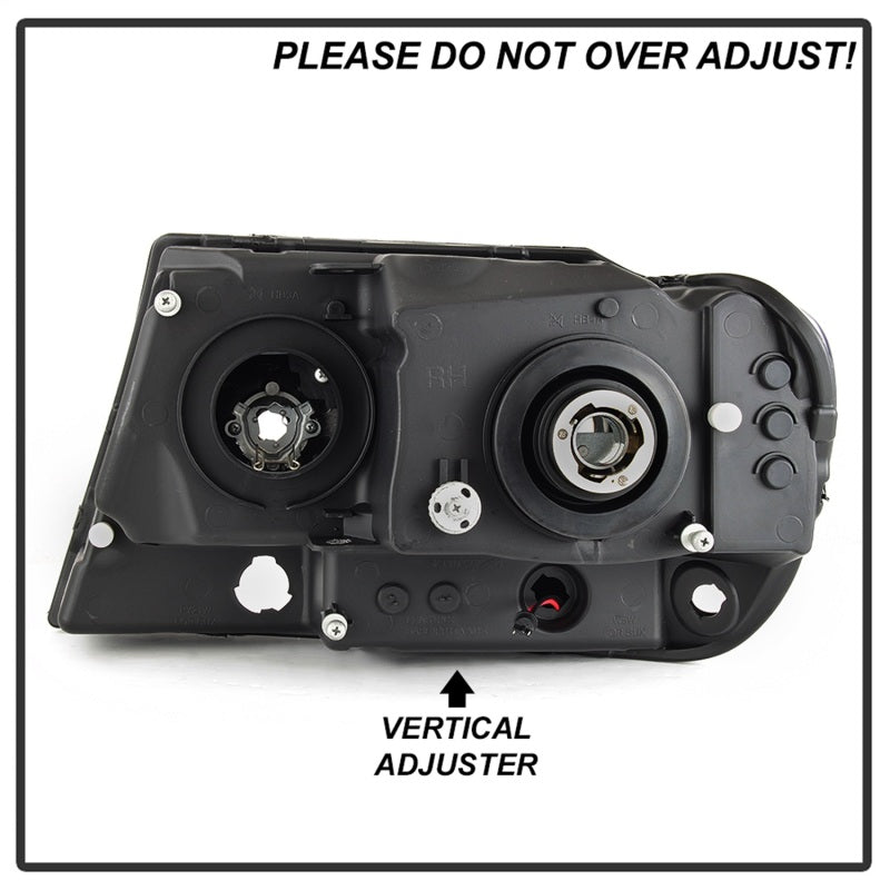 Spyder 99-04 Jeep Grand Cherokee Projector Headlights - Light Bar DRL LED - Black Headlights SPYDER