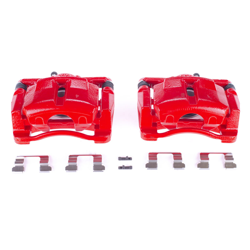 Power Stop 13-18 Mazda CX-5 Front Red Calipers w/Brackets - Pair Brake Calipers - Perf PowerStop