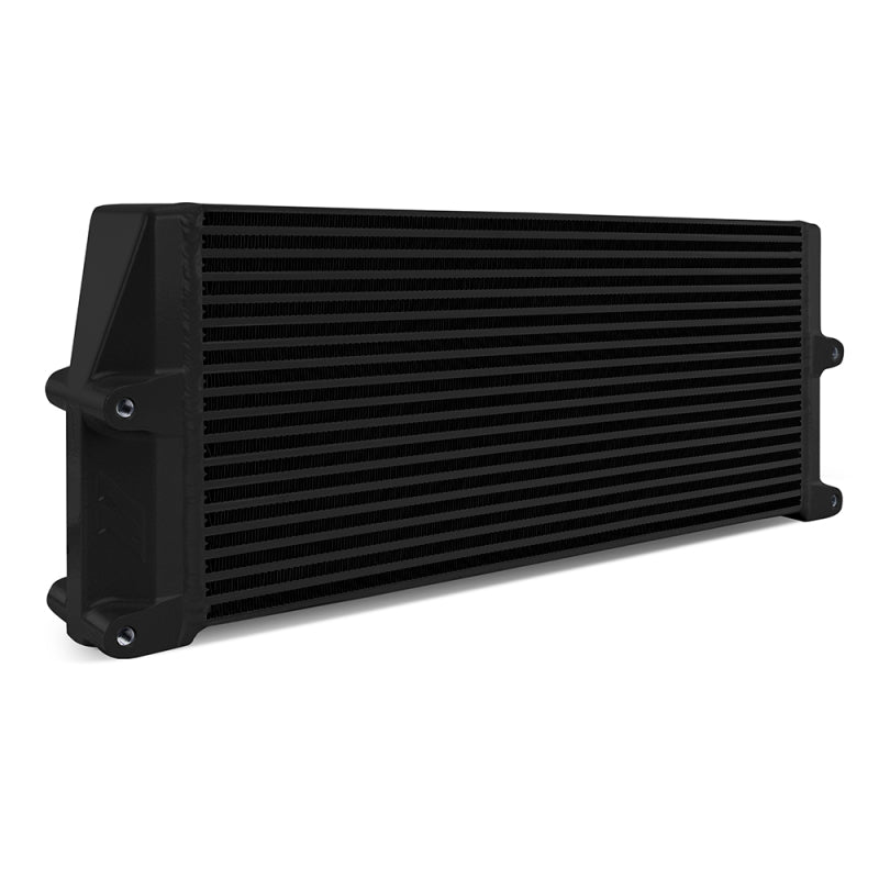 Mishimoto Heavy-Duty Oil Cooler - 17in. Same-Side Outlets - Black Oil Coolers Mishimoto