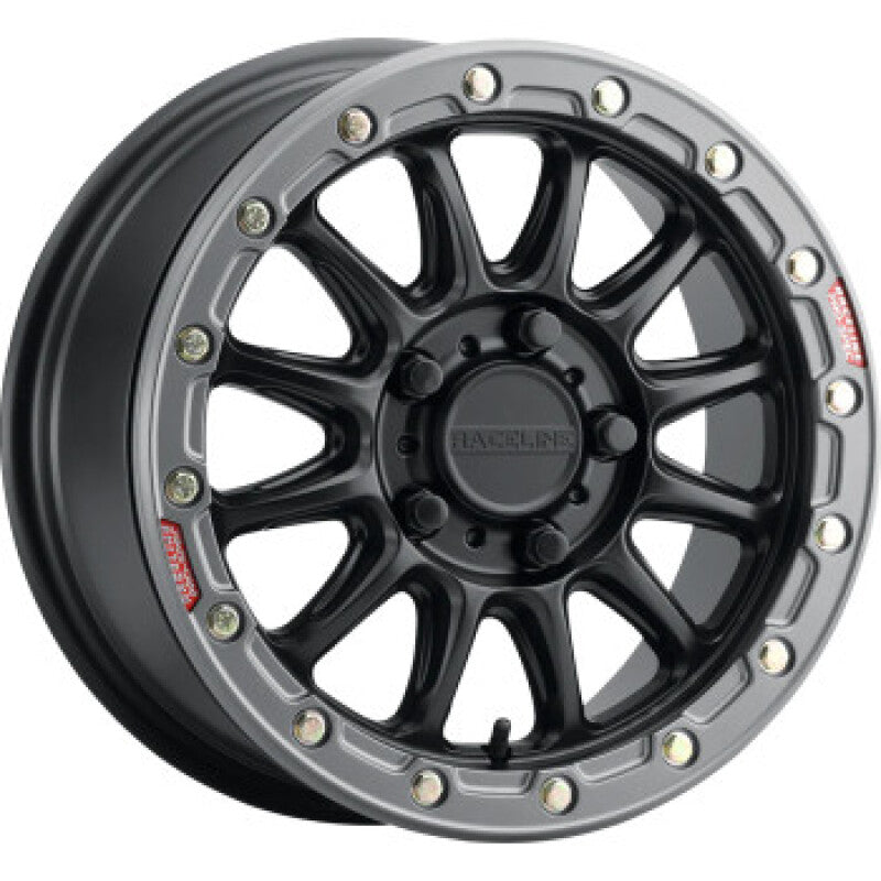 Raceline A14BG Alpha 15x10in/6x139.7 BP/25mm Offset/78.1mm Bore- Blk & Gunmetal Ring Beadlock Wheel Wheels - Cast Raceline