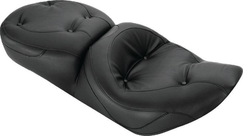 Mustang 97-07 Harley Road King, 06-07 Road Glide, 00-05 Eagle Touring 1PC Seat Regal - Black One-Piece Motorcycle Seats Mustang Motorcycle