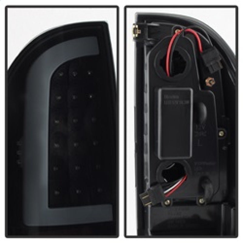 xTune 05-15 Toyota Tacoma (Excl LED Tail Lights) LED Tail Lights - Blk Smk (ALT-ON-TT05-LBLED-BSM) Tail Lights SPYDER