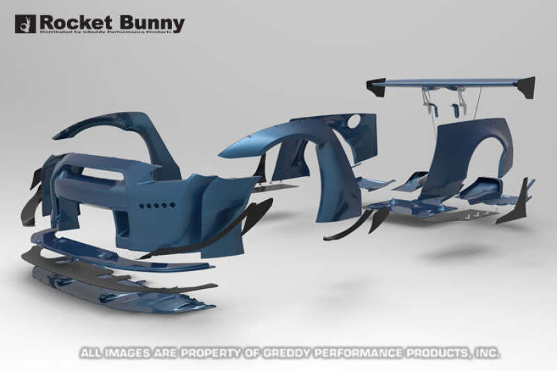 GReddy Rocket Bunny R35 V2 Front Canards (FRP) Fenders GReddy