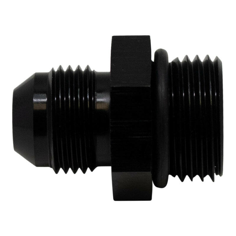 DeatschWerks 10AN ORB Male to 8AN Male Flare Adapter (Incl O-Ring) - Anodized Matte Black Fittings DeatschWerks