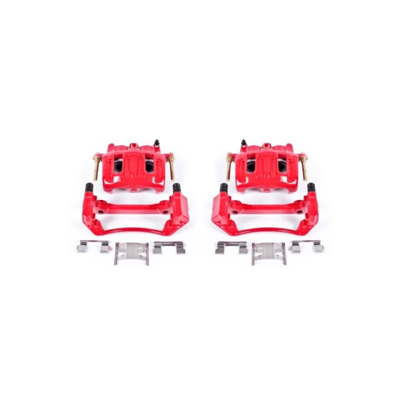 Power Stop 97-01 Ford F-150 Front Red Calipers w/Brackets - Pair Brake Calipers - Perf PowerStop