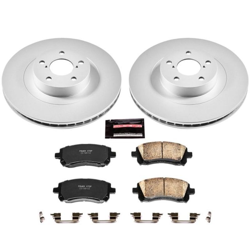 Power Stop 02-03 Subaru Impreza Front Z17 Evolution Geomet Coated Brake Kit Brake Kits - Performance Blank PowerStop