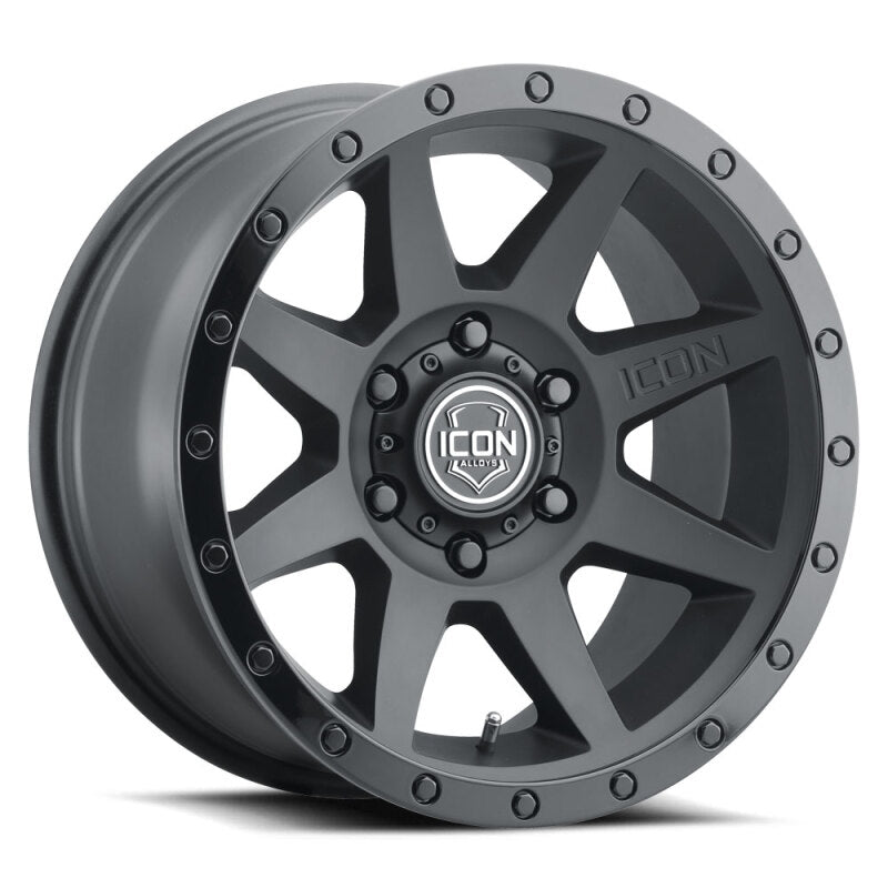 ICON Rebound 18x9 6x135 6mm Offset 5.25in BS 87.1mm Bore Double Black Wheel Wheels - Cast ICON
