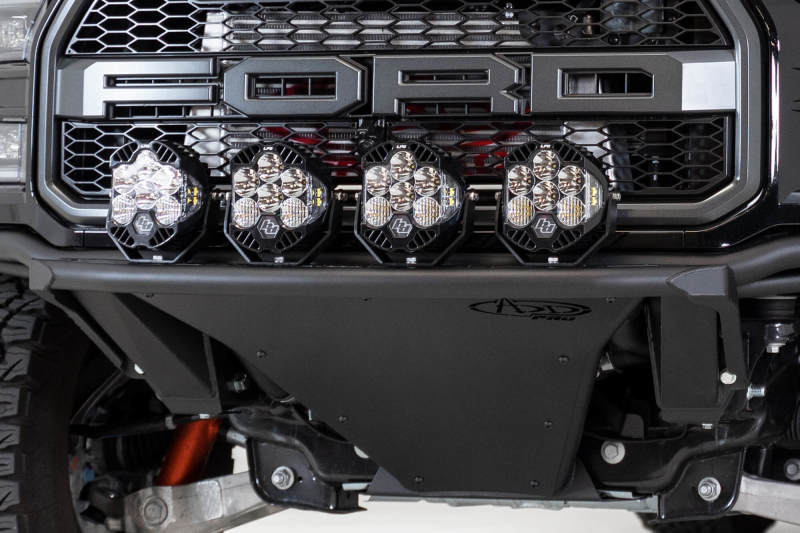 Addictive Desert Designs 17-20 Ford Raptor Pro Add-On Light Hoop - Hammer Black Bumpers - Steel Addictive Desert Designs