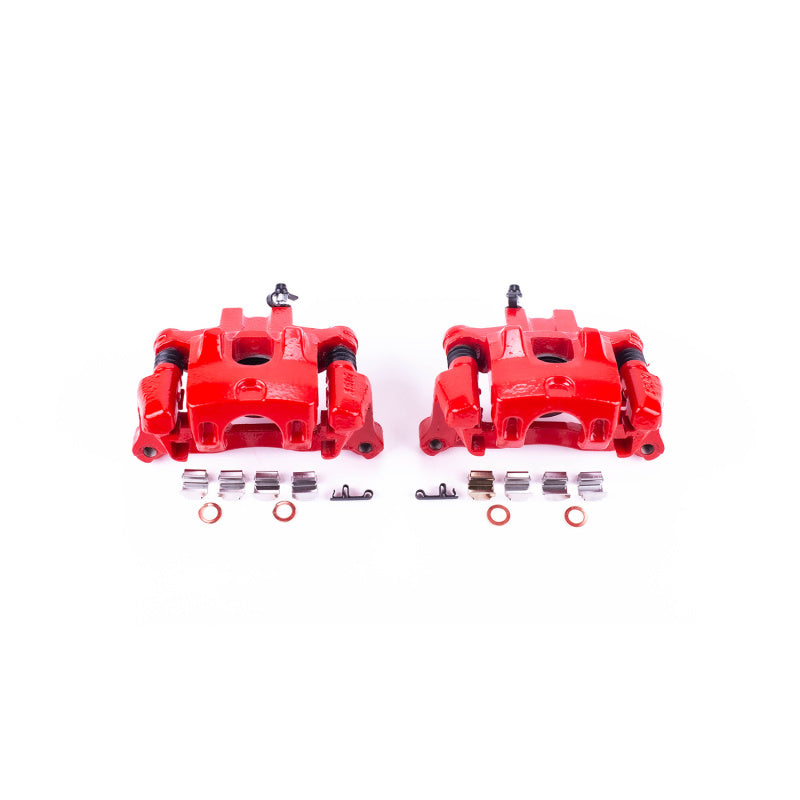 Power Stop 2000 Toyota Camry Rear Red Calipers w/Brackets - Pair Brake Calipers - Perf PowerStop