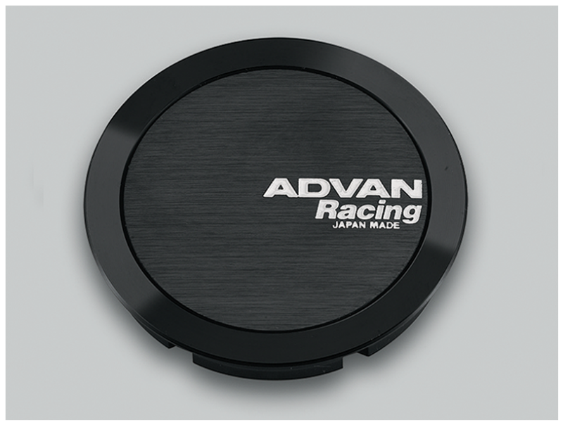 Advan 73mm Full Flat Centercap - Black Wheel Center Caps Advan
