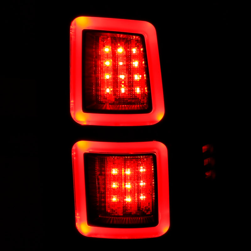 ANZO LED Black 13-17 Dodge Ram 1500/2500/3500 LED Taillights Black Tail Lights ANZO
