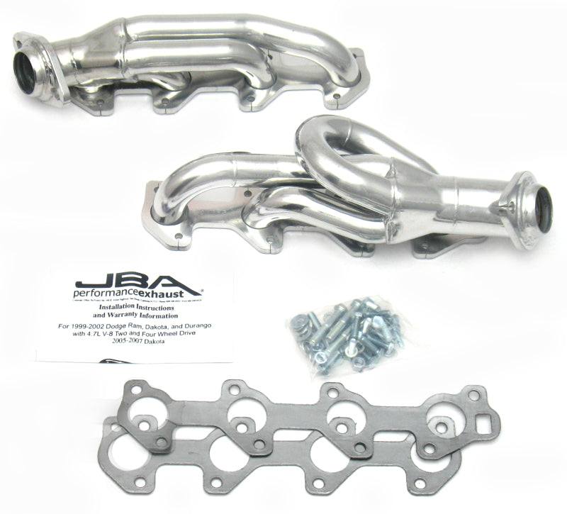 JBA 04-07 Doge Dakota 4.7L PowerTech 1-1/2in Primary Silver Ctd Cat4Ward Header Headers & Manifolds JBA
