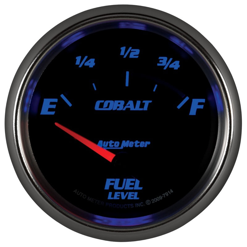 Autometer Cobalt 66.7mm 0-90 ohms Fuel Level Gauge Gauges AutoMeter