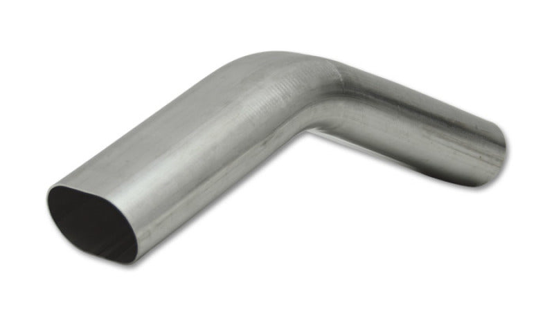 Vibrant 3in Oval (Nominal Size) T304 SS 45 deg VERTICAL Mandrel Bend 6in x 6in leg lengths Steel Tubing Vibrant