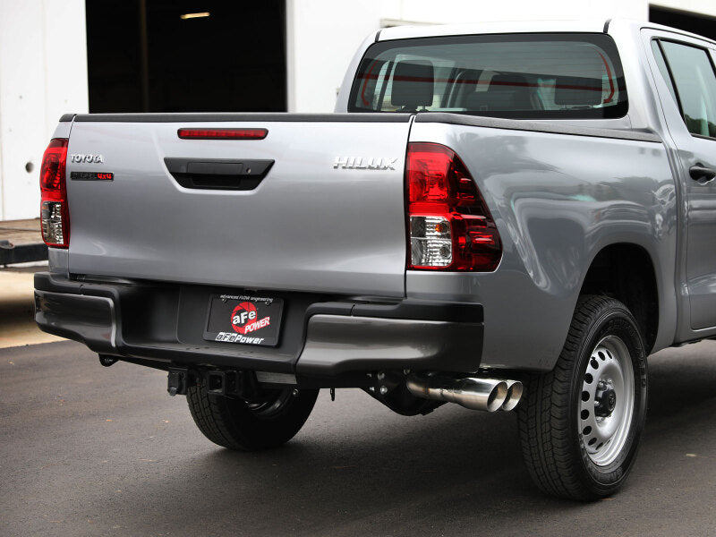 aFe 15-26 Toyota Hilux L4-2.4/2.8L (td) Vulcan Series 3in SS Rear-Side Exit Exhaust w/ Polished Tip Catback aFe