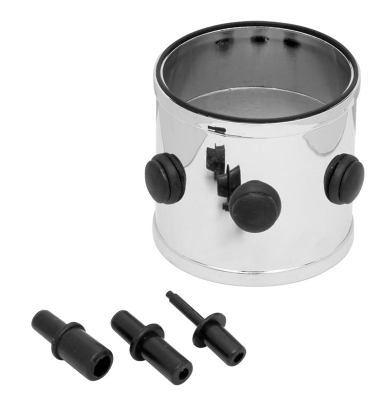 Spectre Universal Adapter Intake Manifold / Vent Port & Vacuum Sensor Adapter 3in. - Chrome Silicone Couplers & Hoses Spectre