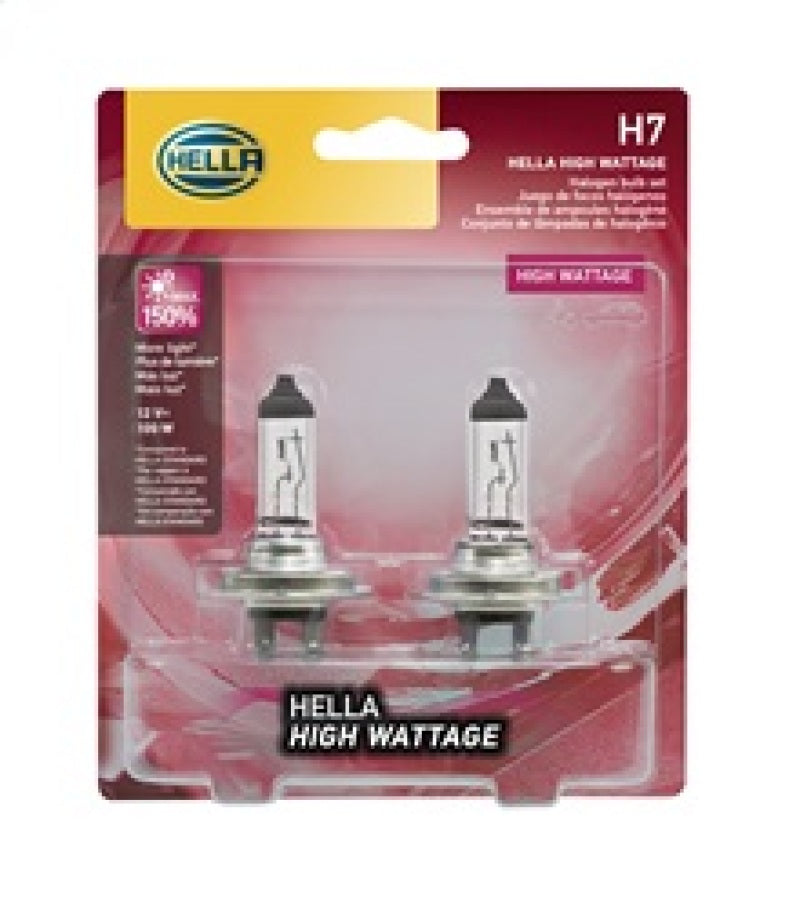 Hella High Wattage Bulb H7 12V 100W PX26d T4.6 (Pair) Bulbs Hella