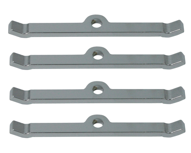 Moroso Chevrolet Small Block Valve Cover Hold Downs - Steel - Chrome Plated - Set of 4 Valve Covers Moroso