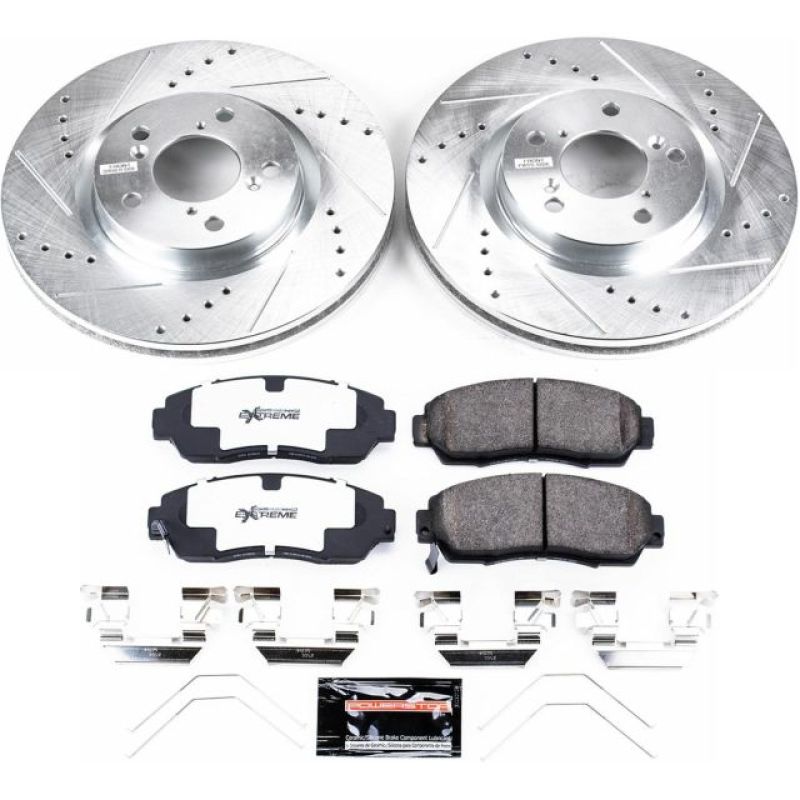 Power Stop 11-14 Honda Odyssey Front Z26 Street Warrior Brake Kit Brake Kits - Performance D&S PowerStop
