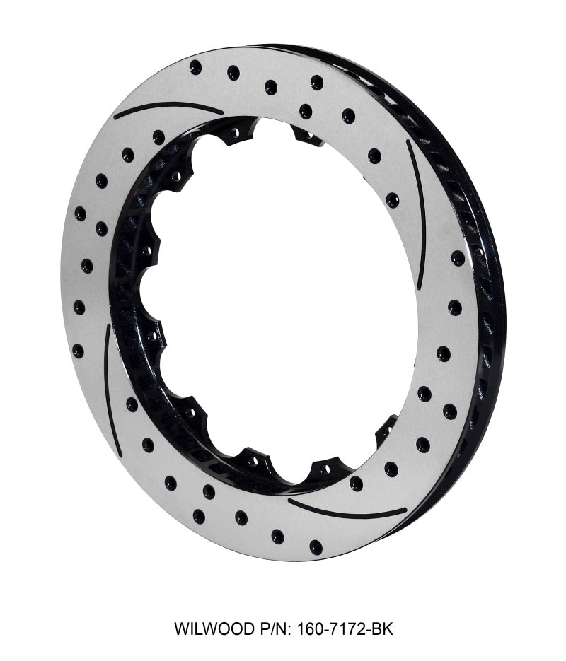 Wilwood Rotor-SRP48 SPC-37-RH-BLK-Drill 12.88 x 1.25 - 12 on 8.75in Brake Rotors - 2 Piece Wilwood