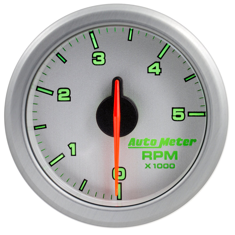 Autometer Airdrive 2-1/6in Tachometer Gauge 0-5K RPM - Silver Gauges AutoMeter