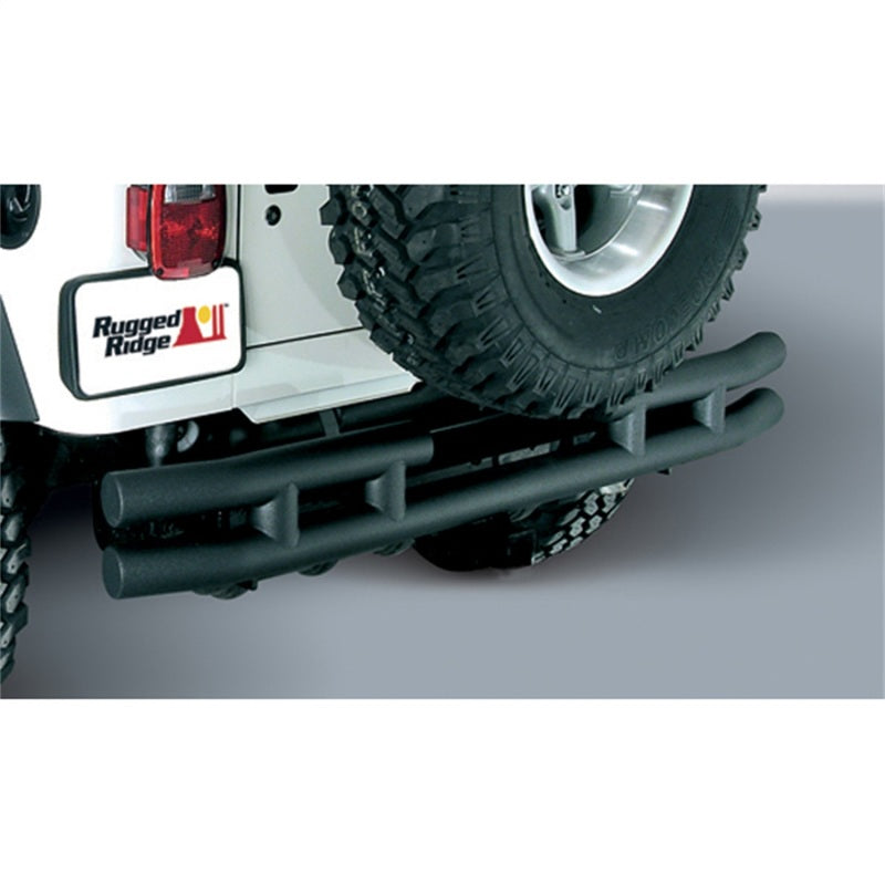 Rugged Ridge 3in Double Tube Rear Bumper 55-86 CJ Bumper Accessories Rugged Ridge