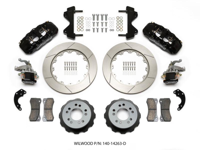 Wilwood AERO4 / MC4 Rear Kit 14.00 Currie Pro-Tour Unit Bearing Floater Big Brake Kits Wilwood