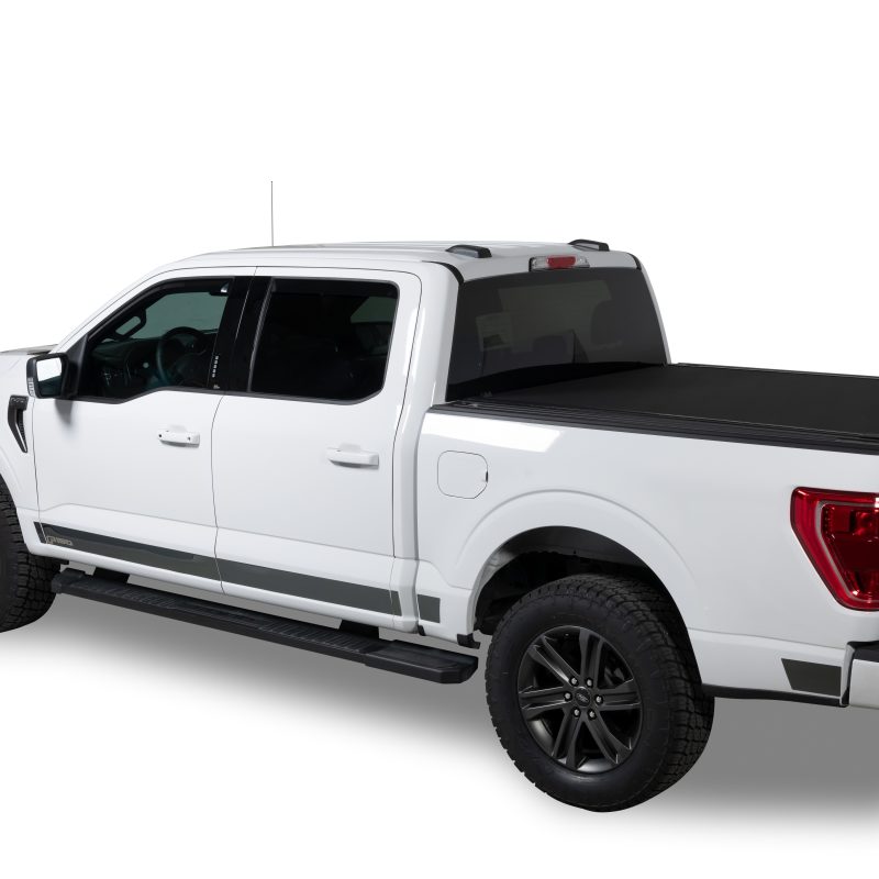Putco 09-14 Ford F-150 Reg Cab 6.5 Short Box - 7in Wide (10pcs) Black Platinum Rocker Panels Body Armor & Rock Rails Putco