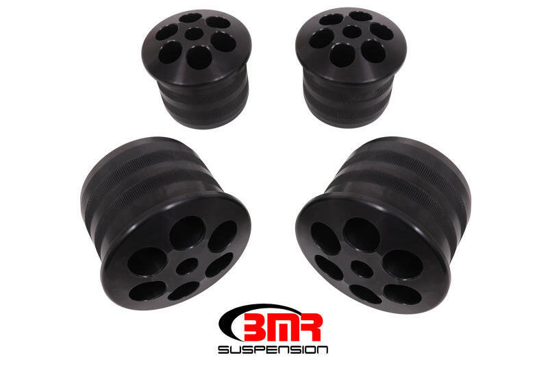 BMR 08-18 Dodge Challenger Aluminum Rear Cradle Bushings Kit - Black Anodized Bushing Kits BMR Suspension