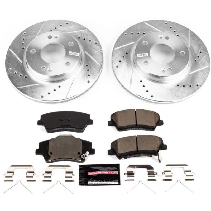Power Stop 17-19 Hyundai Ioniq Front Z23 Evolution Sport Brake Kit Brake Kits - Performance D&S PowerStop