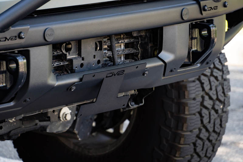 DV8 Offroad 21-22 Ford Bronco Factory Front Bumper Licence Relocation Bracket - Front License Plate Relocation DV8 Offroad