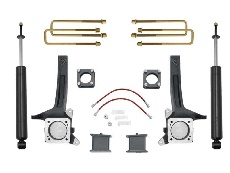 MaxTrac 07- 18 Toyota Tundra 2WD 6in/4in MaxPro Spindle Lift Kit w/MaxTrac Shocks Steering Knuckles & Spindles Maxtrac