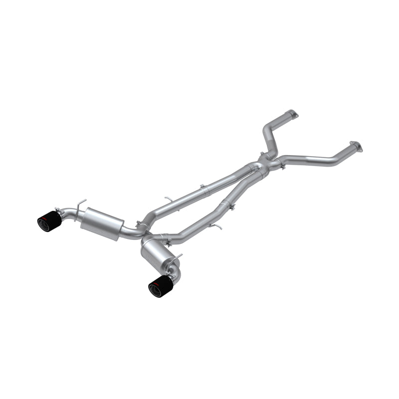 MBRP 17-19 Infiniti Q60 3.0L RWD/AWD Cat Back Dual Rear w/ Carbon Fiber Tips Catback MBRP