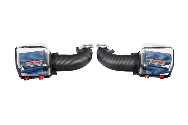 Corsa 2024+ Ford Mustang GT 5.0L Carbon Fiber Cold Air Intake w/ MaxFlow Oiled Air Filters - Matte Cold Air Intakes CORSA Performance