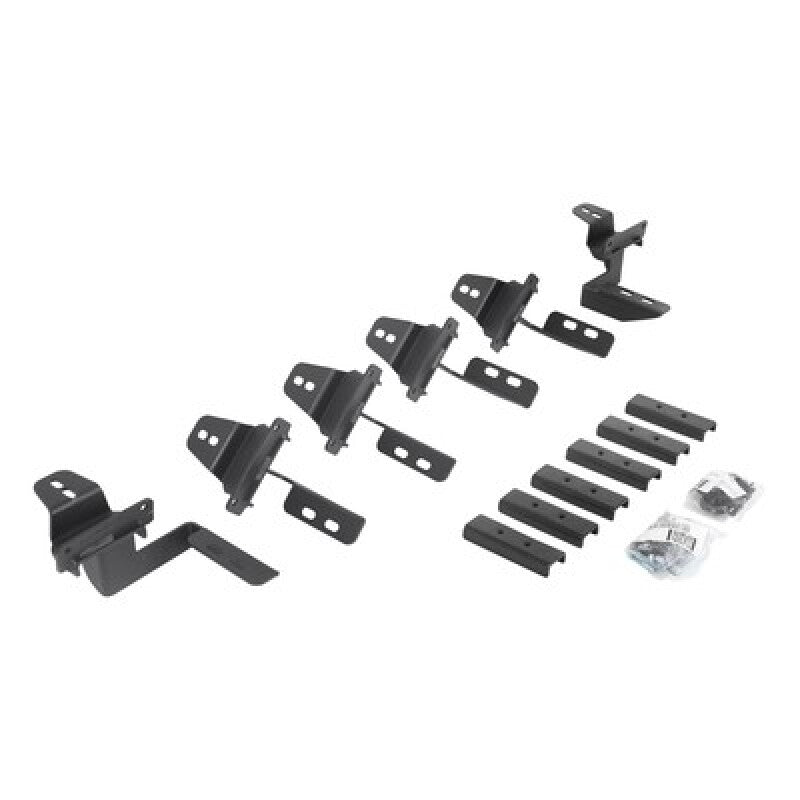 Go Rhino 07-18 Jeep Wrangler JKU 4DR Mounting Brackets (V-Series V3/RB10 Slim/RB20 Slim) - Tex. Blk Brackets Go Rhino
