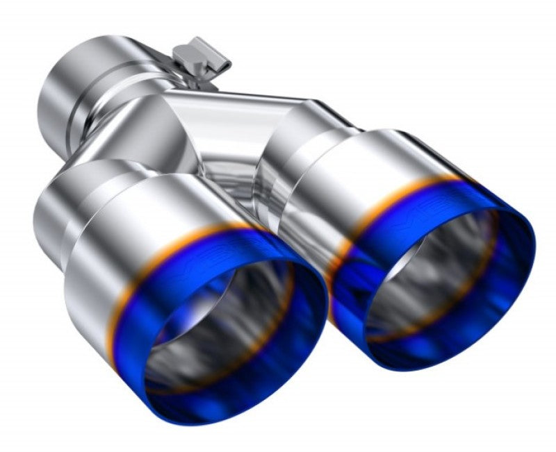 MBRP Burnt End Tip 2.5 ID, Dual 3.5 OD Out, 9.5 length, Single wall 304 Stainless Steel Tail Pipes MBRP